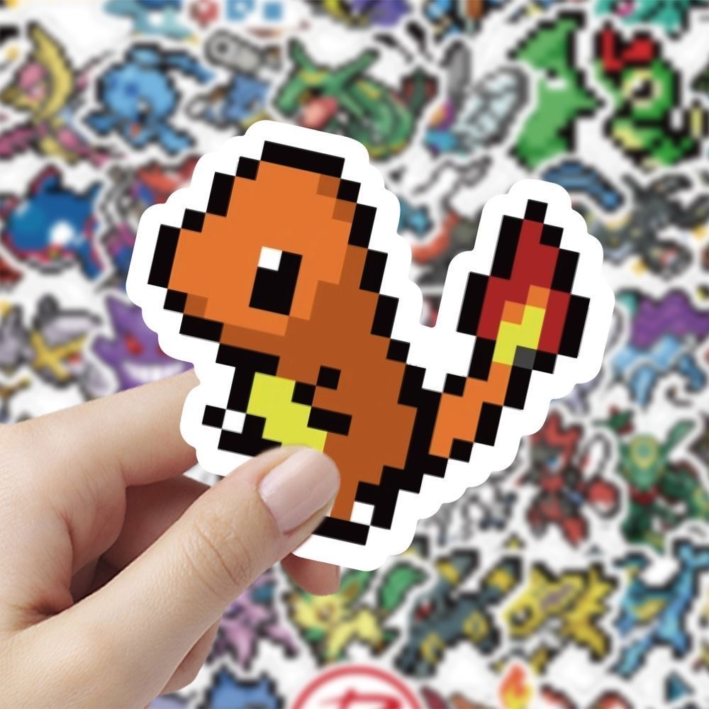 60Pcs Pixel Pokémon Stickers C - огляд і ціна Tablet Cute Accessories
