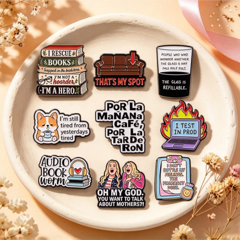 Cute Funny Quote Enamel Pins w - огляд і ціна Tablet Cute Accessories