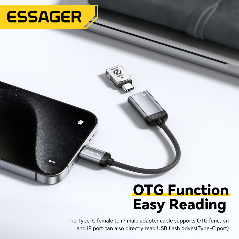 Essager Type C Audio Adapter C - огляд і ціна Wired Earphone Lightning