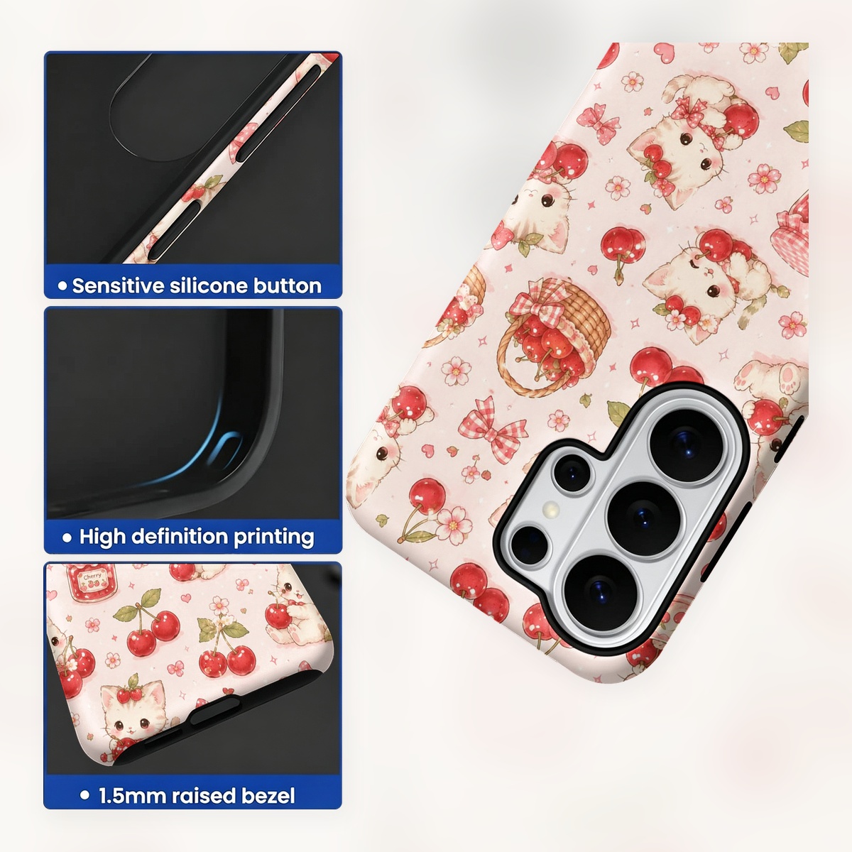 Cute Kitten Cherry Pattern 2-i - огляд і ціна Samsung Galaxy S24