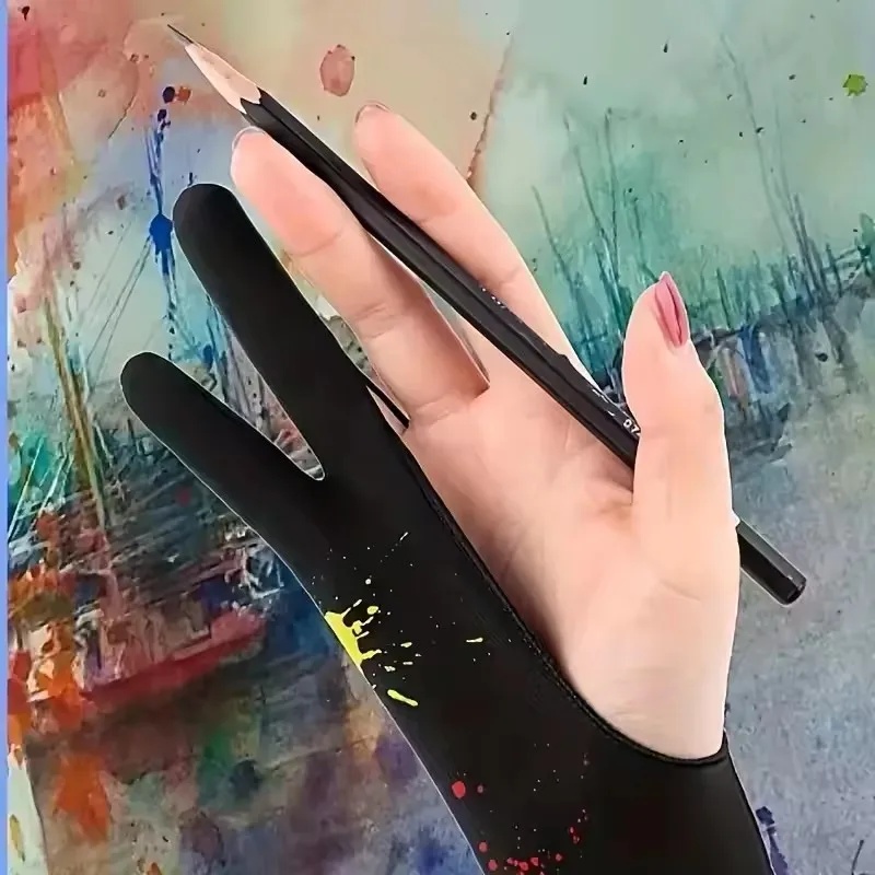 1/4pcs Anti-Fouling Two-Finger - огляд і ціна Drawing Glove Artist